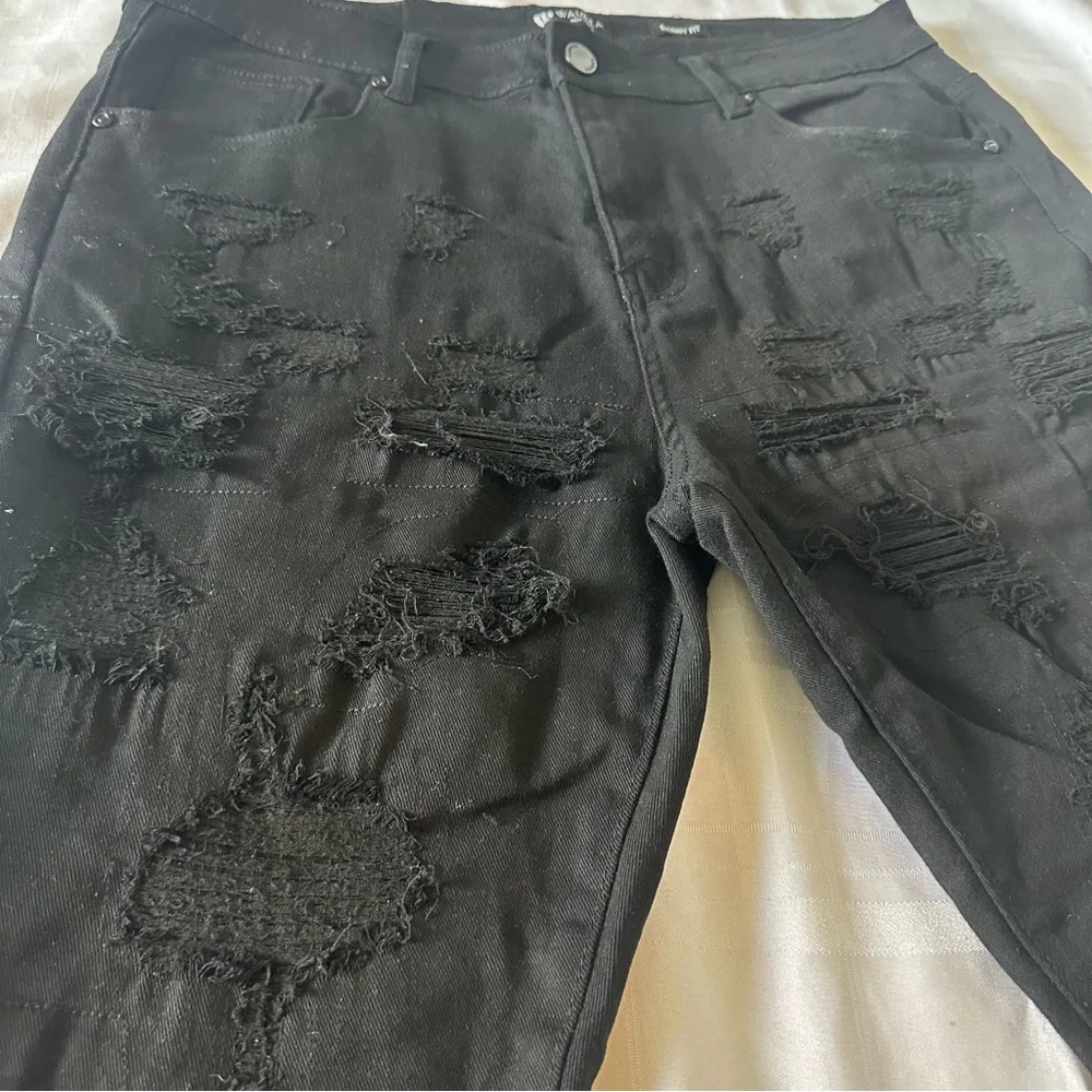 True Religion Black Distressed & Jeans Shorts Collection
